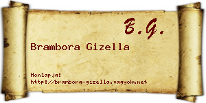 Brambora Gizella névjegykártya