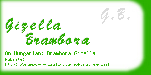 gizella brambora business card